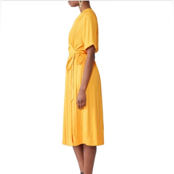 🔥🔥 SCOTCH & SODA mango crepe midi wrap dress | MSRP $198 - Picture 3 of 14